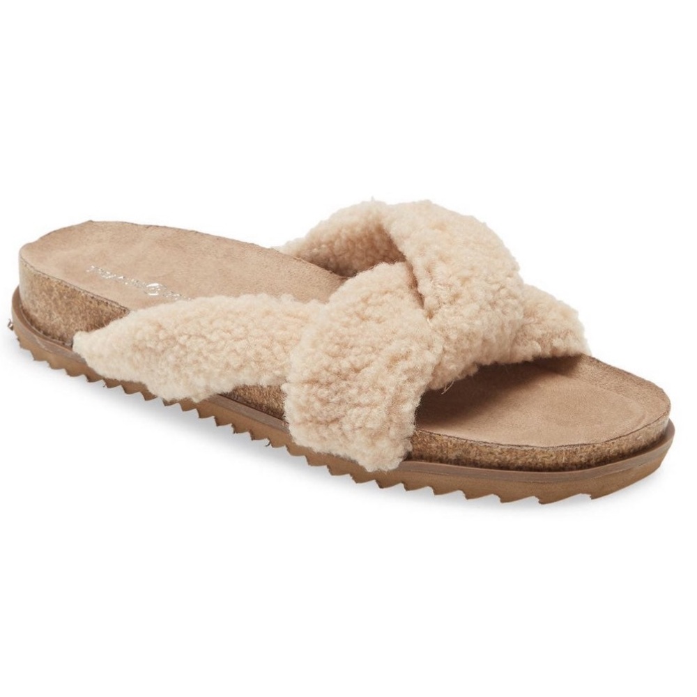 Treasure & Bond Davina Faux Shearling Slide Sandal Size 6